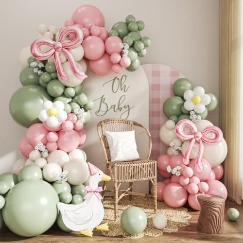 Roveair Goose Balloons Arch Kit Bow Goose Baby Shower Party Decoration - Image 1