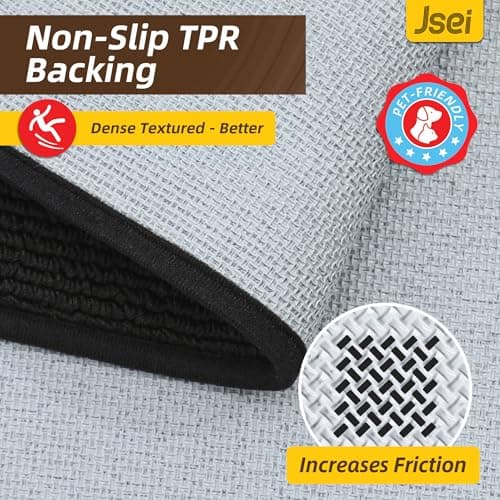 JSEI Door Mat 32"x 48",Absorbent Dirt Welcome Mat,Non-Slip Entryway Rugs Washable Indoor Entrance Mats, Low Profile Floor Mat for Entryway and Front Back Door,Black - Thumbnail 6