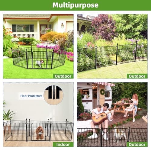 ADAVIN Garden Fencing 36 Inch High, Low Threshold Door, 10 Panels Total 22.1 Ft(L), Dog Fence Outdoor for Yard, Animal Barrier Fence, Fencing for Garden Beds, Pet Fences, Garden Fence Border. - Thumbnail 5