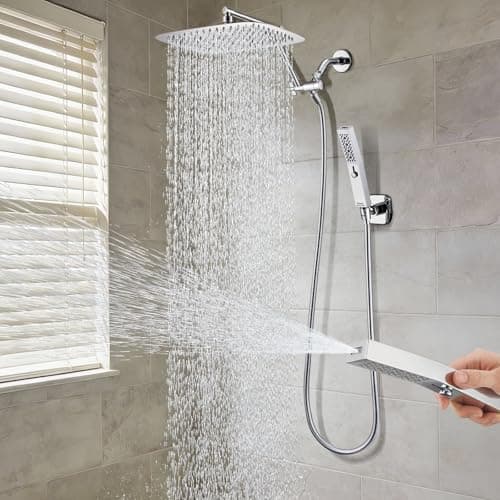 G-Promise All Metal 12 Inch Rain Shower Head with Power Wash Mode Handheld Spray Combo, 71" Extra Long Hose, Ideal for Modern Bathroom Upgrade (2.5 GPM) - Image 1