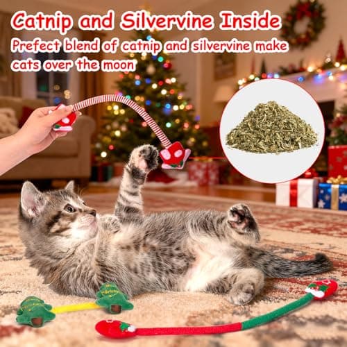 Retro Shaw Cat Chew Ropes 3PCS, Kitten Teething Toys for Indoor Cats, Natural Catnip Kicker Toys for Boredom Relief, Handmade Catnip Toys for Dental Health, Gift for Kitty - Thumbnail 3