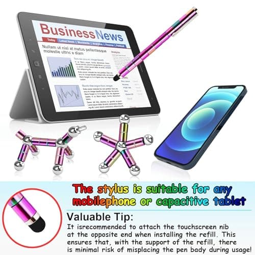 Magnetic Fidget Pen teen gifts - Cool Gadgets Gift for Men Dad, Modular Metal Stress Relief Toy for ADHD Anxiety, Creative Building Blocks Writing Stylus, Ideal Father's Day & Graduation Present - Thumbnail 5