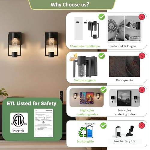 L LOHAS LED Black Battery Operated Wall Sconce Set of 2, Modern Rechargeable LED with Remote Control, Color Changing, Timer Setting, Wireless Dimmable Night Light for Bedroom, Hallway, Living Room - Thumbnail 2