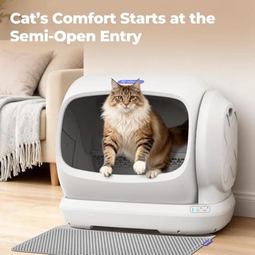 Robotail XXXL Self-Cleaning Cat Litter Box, 106L Extra-Large Automatic Cat Litter Box for Multiple Cats, Safety Sensor/Anti-Pinch Patent/Smart APP Control/Low Entrance/Double-Layer Defense/Easy Clean - Thumbnail 6