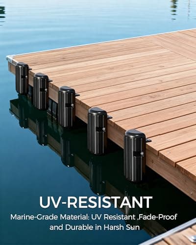 Dock Bumpers, Boat Dock Bumpers for Docking, Fenders Guards for Docking Marine-Grade Straight Dock Edge & Side, UV-Resistant, Vertical Protection, Includes Mounting Hardware - 2 Pack - Thumbnail 3