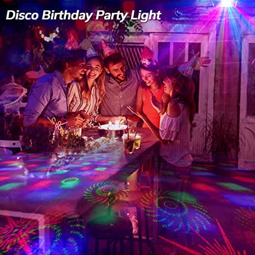 Party Lights, Disco Ball DJ Lights, RGB Strobe with Remote Control and Sound Activated Stage Light for Dance Wedding Club Halloween Christmas Decorations Karaoke Pub KTV Bar Birthday Gift Rave Show - Thumbnail 6