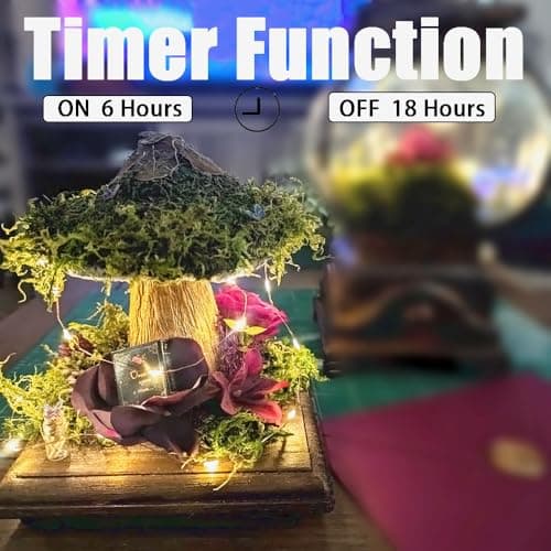 4 Pack Fairy String Lights,6.56FT 20LED,2AA Battery Operated,Timer Founction,Copper Wire String Lights, IP65 Waterproof,Indoor/Outdoor flexible for DIY ,Party, Bedroom, flowers decoration(Warm White) - Thumbnail 5