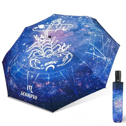 ECOBRELLA Folding Travel Compact Umbrella-Automatic Open and Close Backpack umbrellas-Large Constellation Pattern Umbrellas for Adults - Image 1