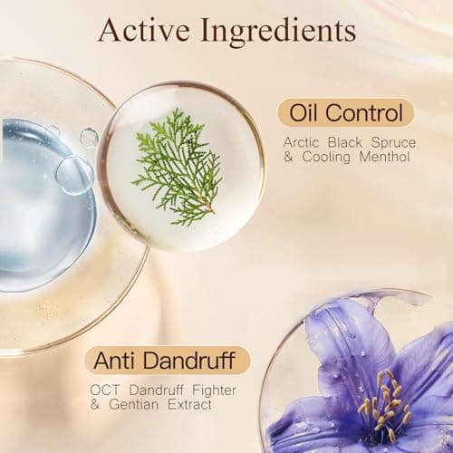 Dear Irean Shampoo and Conditioner Set, Anti Dandruff Oil Control Repair Shampoo and Conditioner, Sulfate Free with Argan Oil for Women, Hair Gloss Treatment for Oily, Dry, Damaged, Curly Hair 30.4 Oz - Thumbnail 3