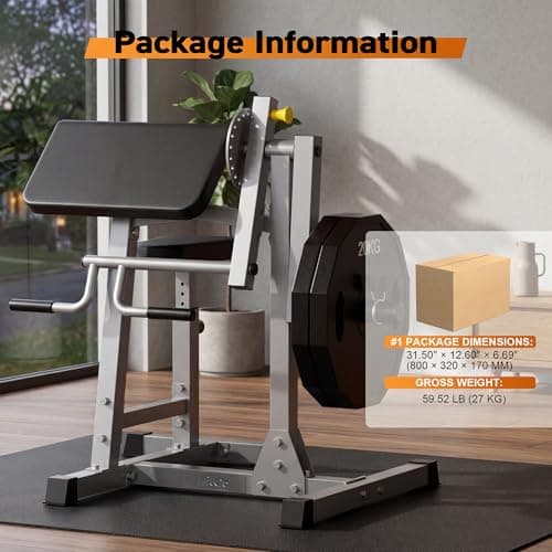 Preacher Curl Bench for Biceps and Triceps Isolation Training, with Thickened Pad, Compatible with 1" and 2" Weight Plates - Thumbnail 6