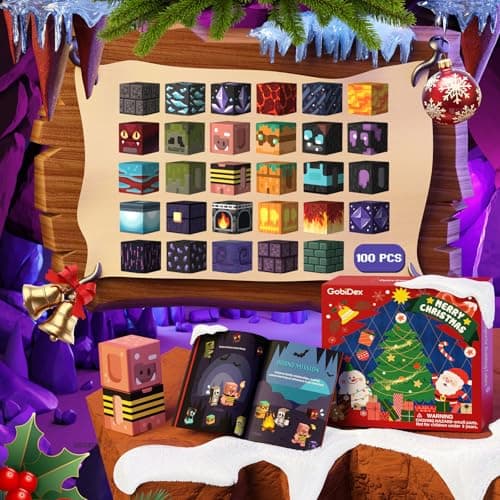 GobiDex 100PCS Magnetic Building Blocks Box Game-Based Build Magwonder Cave World, STEM Sensory Toys for Boys Girls - Thumbnail 3
