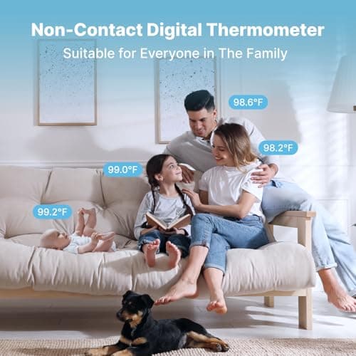 FDK Ear Thermometer for Adults and Kids, Digital Accurate Ear and Forehead Thermometer Medical Grade with Fever Alarm, 1 Second Fast Reading LED Clear Display Silent Mode - Thumbnail 6