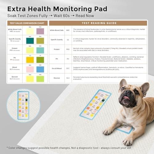 ZOMISIA Charcoal Puppy Pee Pads for Dogs, 22"x22" 100 Counts + 2 Extra Health Monitoring Pads - Disposable Dog Potty Training Pads, Odor-Control, Super Absorbent & Leak-Proof - Thumbnail 6