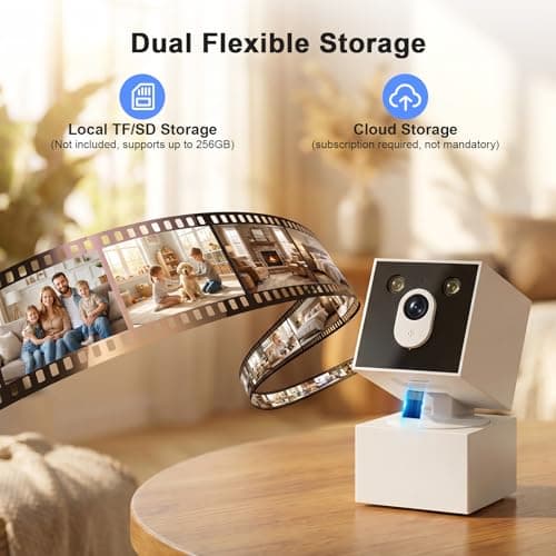 Carltec 2K Dog Face Shaped Cameras for Home Security, No Subscription, 5G/2.4G WiFi Indoor Camera PTZ Pet Baby Monitor, Auto Motion Tracking, 911 Emergency Alert, Night Vision,Work with Alexa(2 Pack) - Thumbnail 4