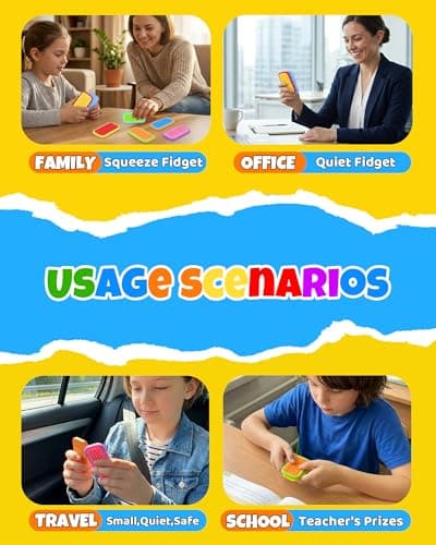 LADFAR Magnetic Sensory Fidget Toys – Star Bloom & Quiet Field Style Silicone Sliders for Anxiety Relief, Autism & Office Focus, Travel Desk Must-Have for Adults & Kids - Thumbnail 5