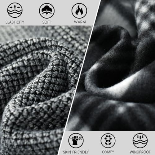 Msmsse Men's Casual Stand Collar Cardigan Full Zipper Knit Sweater with 2 Front Pockets Light Grey M - Thumbnail 5
