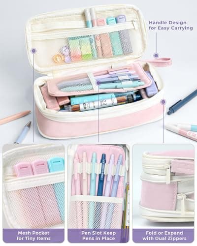 Four Candies 36PCS Aesthetic School Supplies, Mechanical Pencils 0.5mm, 0.7mm, 0.9mm & 2.0mm with 624PCS Lead Refills, Cute Mechanical Pencils for Writing, Drawing & Drafting (Pink) - Thumbnail 4