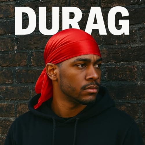 3PCS Silky Durag with Double Sided Brush Packs for Men Waves, Satin Doo Rag for 360 540 720 Waves, Award 1 Wave Cap - Thumbnail 3
