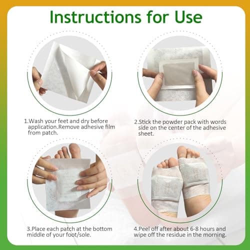 TEWEAE 62 Pads Foot Pads Natural Turmeric & Ginger, Premium Pads to Feel Better, Relieve Stress & Restful Sleep, Goodnight Patches for Family Members - Thumbnail 3