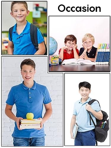 Galaxy by Harvic Polo Shirts for Boys 5-Pack Tagless School Uniform Shirts for Boys – Soft Comfortable Everyday Wear - Thumbnail 2