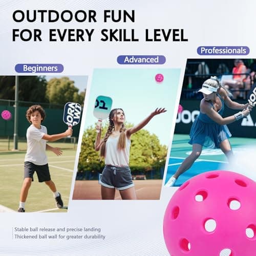 AILANFEI ALANFEI 12-Pack Premium Pickleball Balls -Compliant USAP Approved, 40 Holes Outdoor/Indoor Pickle Balls， Perfectly Balanced, High Bounce True Flight, Pickle Ball for Tournament Play - Thumbnail 4