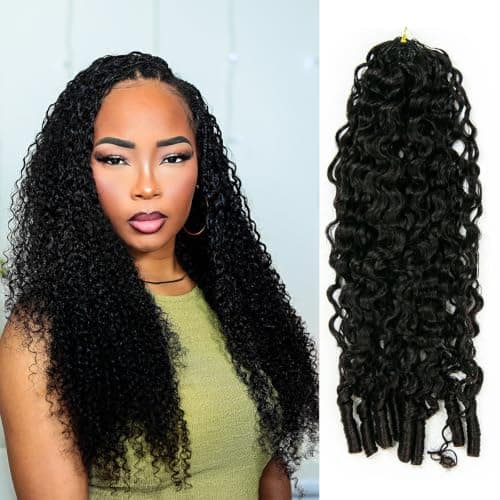 Feather Crochet Human Hair Water Curly 120G 100 Strands 20 Inch NC