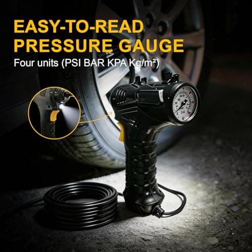 LONLEEYU Portable Air Compressor, 12V DC Tire Inflator - Thumbnail 5
