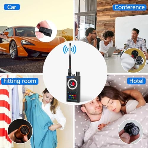 FOWARD GAUSS Hidden Camera Detector Anti-Spy Detector Portable Listening Device Detector Camera Finder Professional Privacy Protector - Thumbnail 5