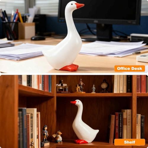 TTDOM 7 Inch Desk Goose Desktop Goose Decor Gifts for Women Housewarming Gifts Home Office Desk Bookshelf Decor - Thumbnail 6