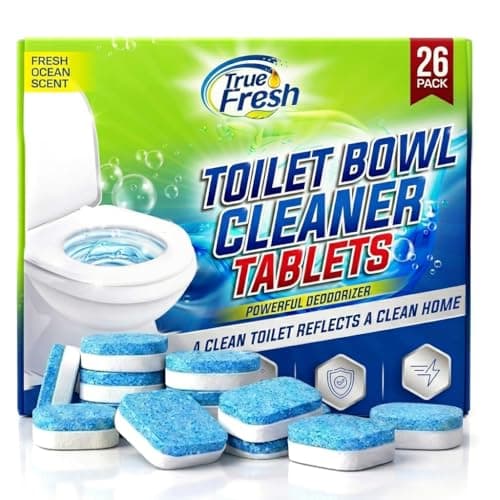 True Fresh Toilet Bowl Cleaner Tablets 26 Pack Deodorizer & Septic Safe Deep Cleaning, Odor Eliminator, Stain Remover for Long-Lasting Freshness Fresh Ocean Scent - Thumbnail 2