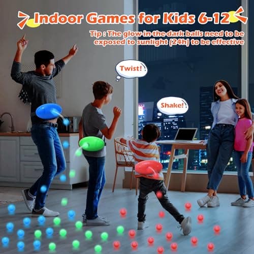 Skirfy Shaking Swing Balls Party Game,3 Pack Floor Game Party Favor Carnival Birthday Game for Kids Adult with 60 Balls, Outdoor Indoor Toys for Boys Girls, Easter Party Games Kids Toys - Thumbnail 3