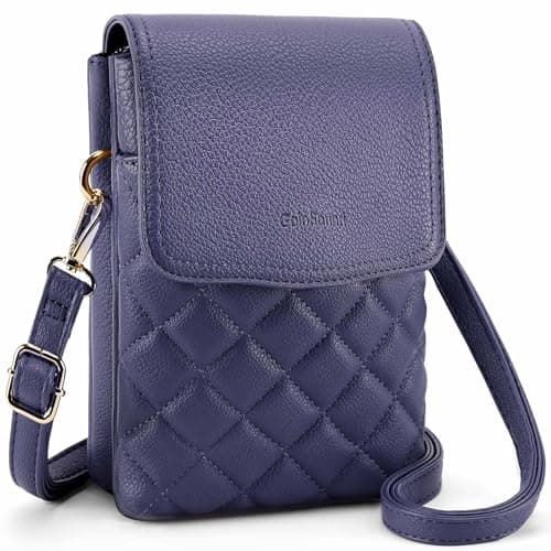 Goinsound Small Crossbody Purse Quilted Crossbody Phone Purse with RFID Blocking Card Slots Navy Blue - Image 1