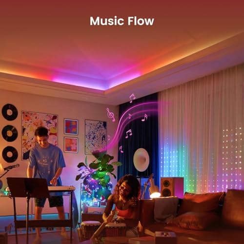 YEELIGHT LED Strip Lights, 66FT Smart Light Strips with 360 LEDs & Music Sync, RGB Color Changing Light with Bluetooth Connected and APP Control, Lights for Bedroom, Home Room Decor, Party, 2x33FT - Thumbnail 5