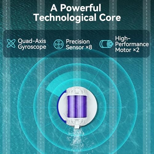Poolease X1 Cordless Robotic Pool Vacuum, Automatic Pool Cleaner with 45W Dual-Motor, Ideal for Inground Above-Ground Flat Pool, 2L Debris Capacity - Thumbnail 3
