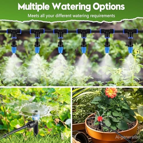 240FT Drip Irrigation System Kit Quick-Connect, Automatic Garden Watering System for Raised Garden Beds, Greenhouse, Yard, Lawn, Plant with 1/2 inch Hose 1/4 inch Distribution Tubing and Accessories - Thumbnail 3