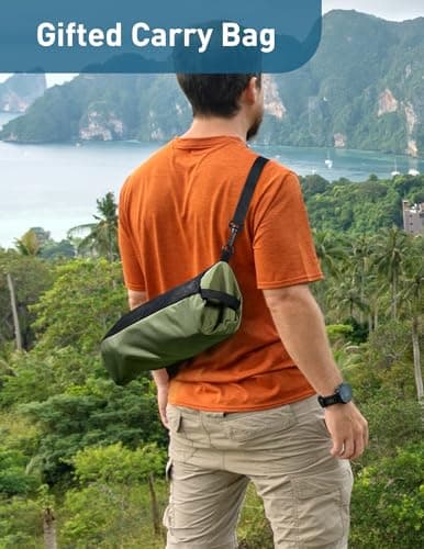 Docusvect Swivel Portable Camping Chair for Adults, Fast Setup, Lightweight & Small Folding Chair with Cup Holder, Side Pocket and Carry Bag - Support 330 LBS - Thumbnail 5