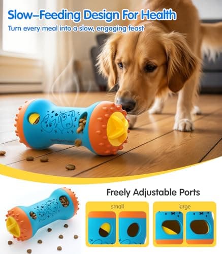 WAGPAWS Dog Puzzle Toy Slow Feeder for Small To Mideum Dogs, Interactive Dog Chew Toy for Boredom, Brain Engaging Adjustable Treat Dispensing Dog Cat Toys Gift with Scent Release Holes Dishwasher Safe - Thumbnail 4