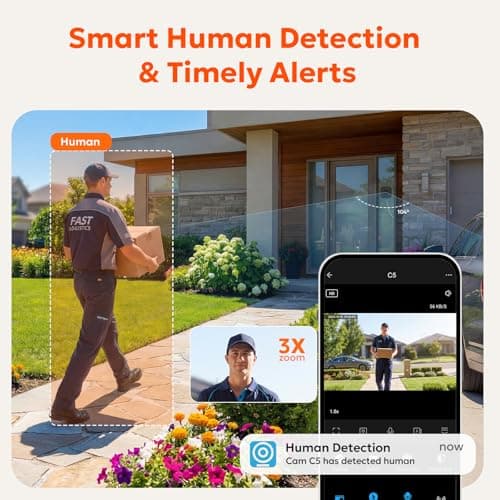 owltron Window Camera 3MP, 5G & 2.4GHz WiFi Indoor Cameras for Home Security with Al Color Night Vision, Human/Motion Detection, Anti-Glare, 24/7 Recording, Real-Time Alerts, Easy & Quick Install - Thumbnail 5