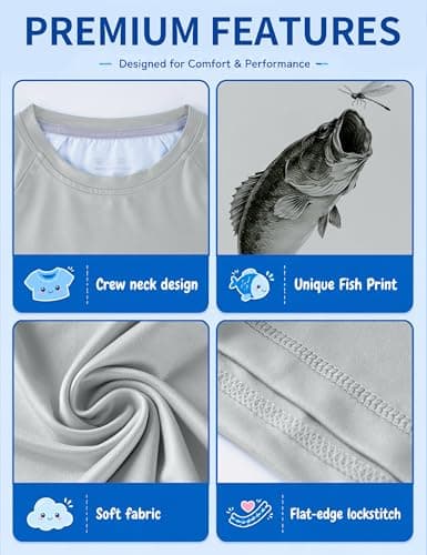 Twekfish Boys UPF 50+ Sun Protection Rash Guard Long Sleeve Fishing Shirt, Youth Quick Dry Swim Shirts for Water Beach Surf - Thumbnail 4