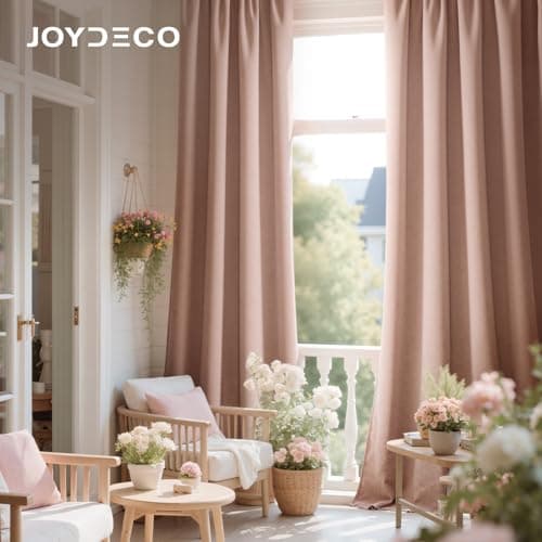 Joydeco Candy Pink Velvet Curtains 84 Inches 2 Panels, Luxury Thermal Insulated Soft Pink Curtains for Bedroom & Living Room, Room Darkening Velvet Drapes, Rod Pocket (52W x 84L) - Thumbnail 4