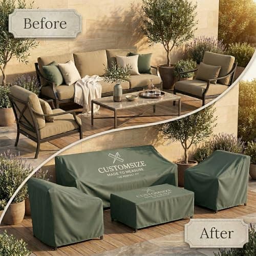 Custom Fit Home Dust Protection Cover - Made-to-Measure Dust Cover with Personalized Logo/Text for Patio Furniture, Equipment, Treadmills, Appliances, Outdoor Air Conditioners (Home Dust Cover) - Thumbnail 6