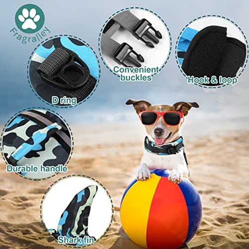 Fragralley Shark Dog Life Jacket, High Buoyancy with Tear-Resistant Nylon, Dog Float Vest for Swimming and Boating, Pet Life Preserver for Small Medium Large Dogs (PFD) - Thumbnail 5