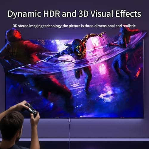 LKEENR DisplayPort to HDMI Cable (8K@60Hz, 4K@120Hz, 2K@144Hz) 3.3ft Uni-Directional DP 1.4 Source to HDMI 2.1 Display Braided Cord Supports HDCP 2.3 HDR10 Display Port for AMD, NVIDIA - Thumbnail 3
