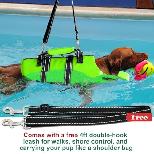 Fragralley Dog Life Jacket with Self-Locking Zipper, High-Buoyancy Ripstop Dog Swimming Vest, Floating Vest with Rescue Handle for Swimming and Boating, PFD Available for Small, Medium, and Large Dogs - Thumbnail 5