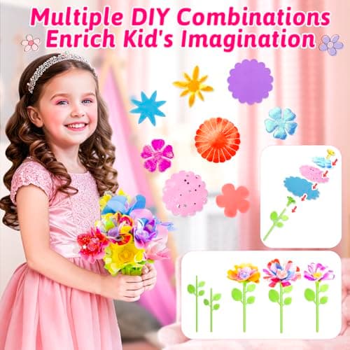 Osllate Upgraded Flower Bouquet Accessories Set for Making 36 Flowers, DIY Arts & Crafts Toy Accessories Flowers Making Toy Kit - Thumbnail 4