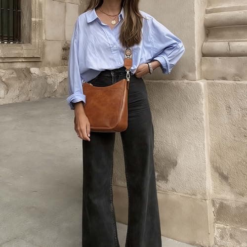 GEMIU Purses for Women Medium Crossbody Purse Crossbody Bags Leather Shoulder Bags with Guitar Strap Light Brown - Thumbnail 2