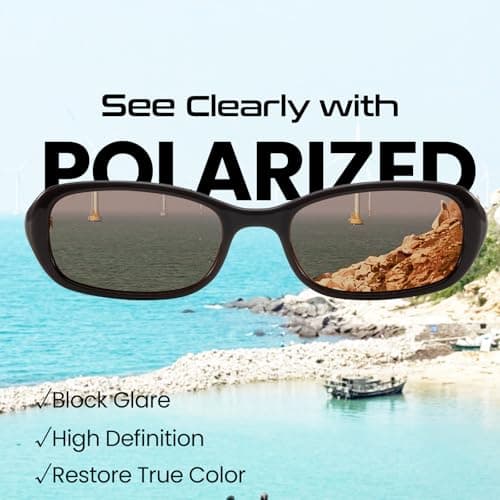 DreamCalf Retro Sunglasses for Women Men Vintage 90s Small Rectangular Sun Glasses 2026 Trendy Narrow Shades - Thumbnail 5