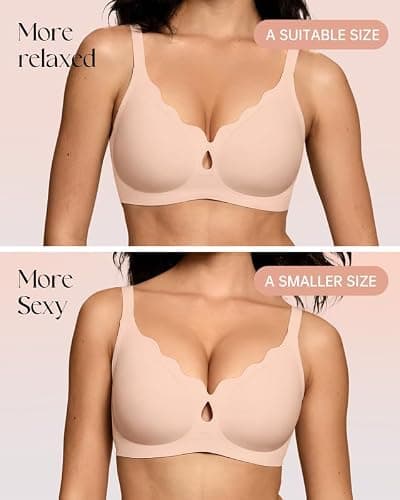 ProKloud Wireless Jelly Bras for Women Wave Push Up No Underwire Bralettes - Thumbnail 4