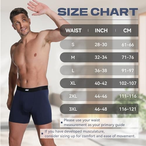 Nullktie Ultra Soft Modal Men's Underwear, Breathable Boxer Briefs No Fly, 4 Pack - Thumbnail 6