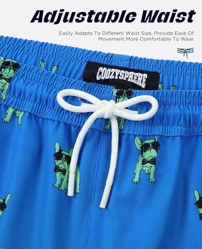 CoozySphere 7 Inch Swim Trunks Swimsuits Board Shorts Compression Liner Quick Dry 2 in 1 Beach Swimwear for Men S - Thumbnail 4